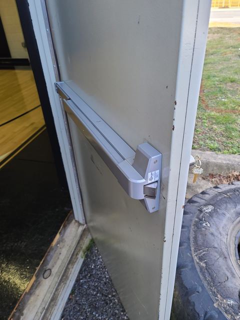Commercial panic bar hardware