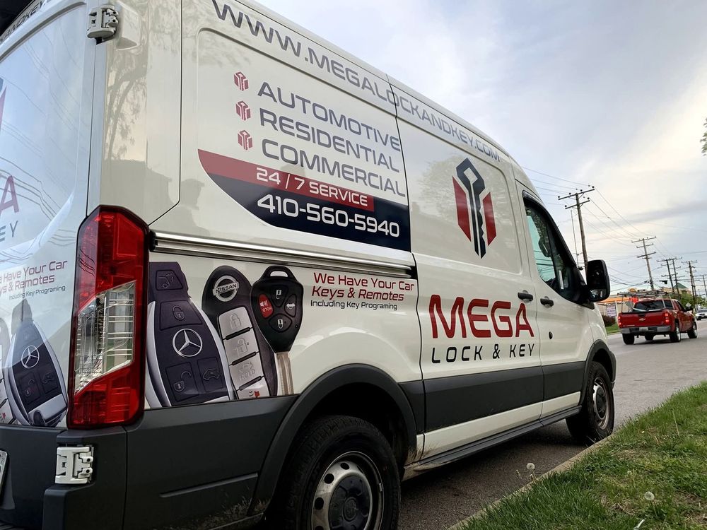 Mega Lock And Key branded service van